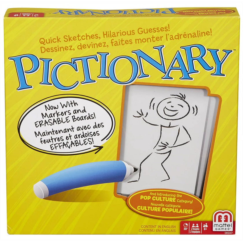 Jeu Pictionary feutre et ardoise effaçable (2 équipes, 8 ans et +)