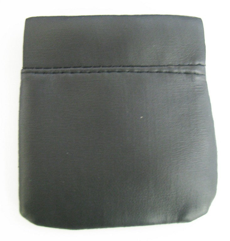 Porte-monnaie en cuir avec lamelle 3 pouces x 3,5 pouces noir