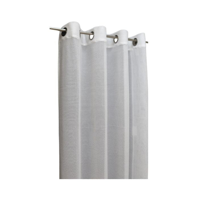 Rideau 52 po x 84 po brodé blanc