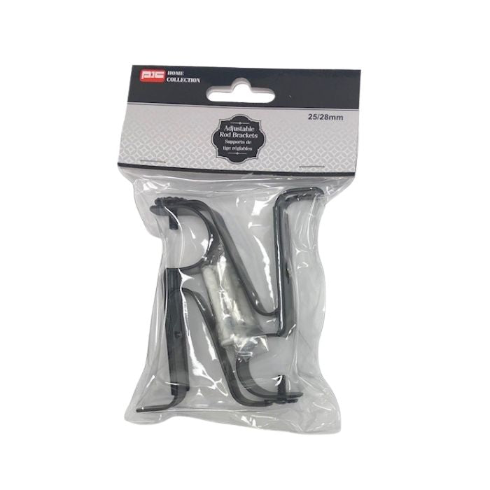 Support à tringle ajustable robuste 25-28 mm (paquet de 2)