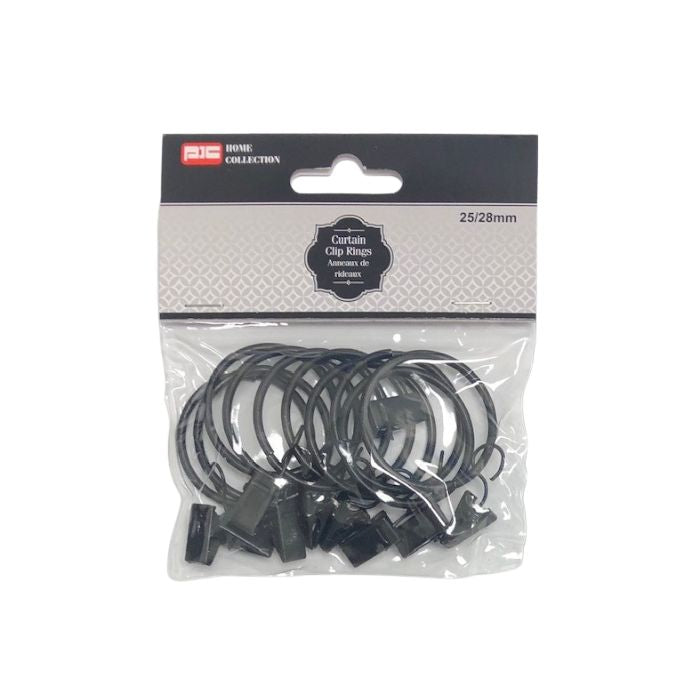 Anneau avec pince pour rideau 25/28 mm (paquet de 10)