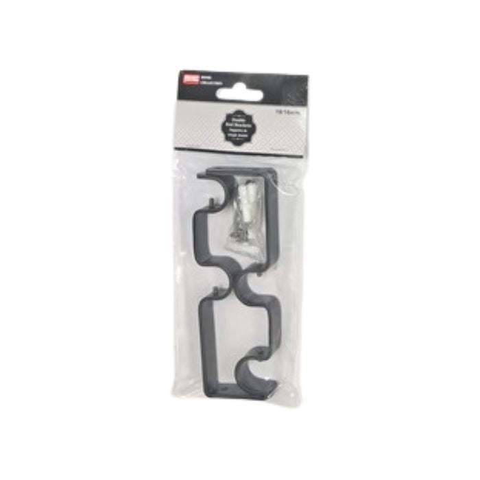 Support à tringle double 19-16 mm (paquet de 2)