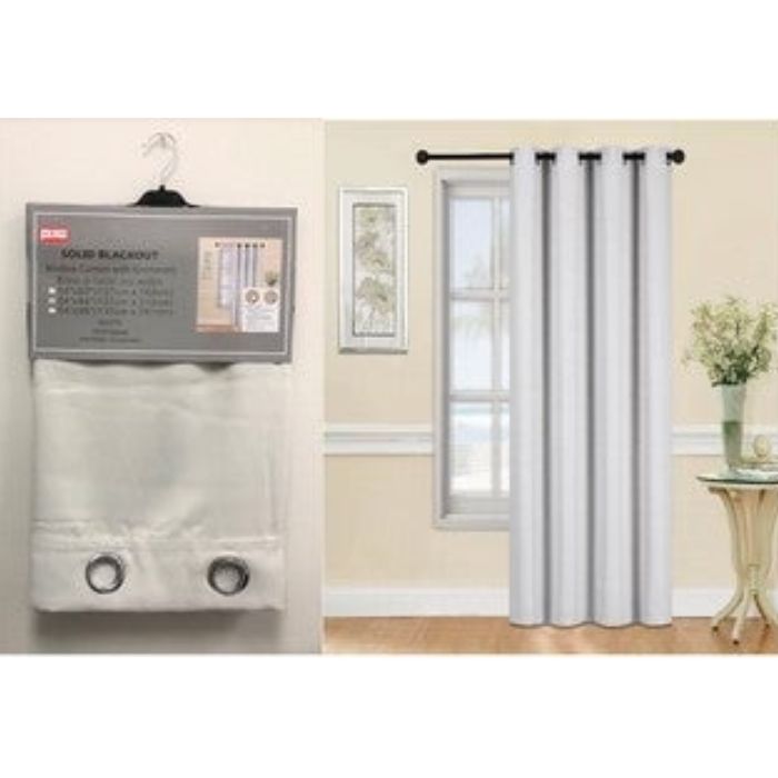 Rideau occultant 52 po x 95 po blanc cassé