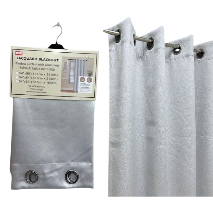 Rideau occultant 54 po x 84 po argent