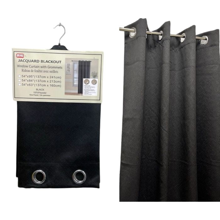 Rideau occultant 54 po x 84 po noir