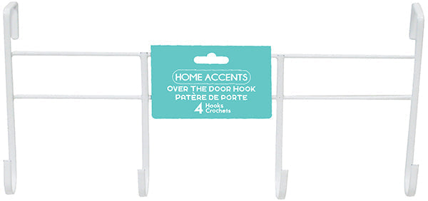 Crochet de porte blanc (4 crochets)