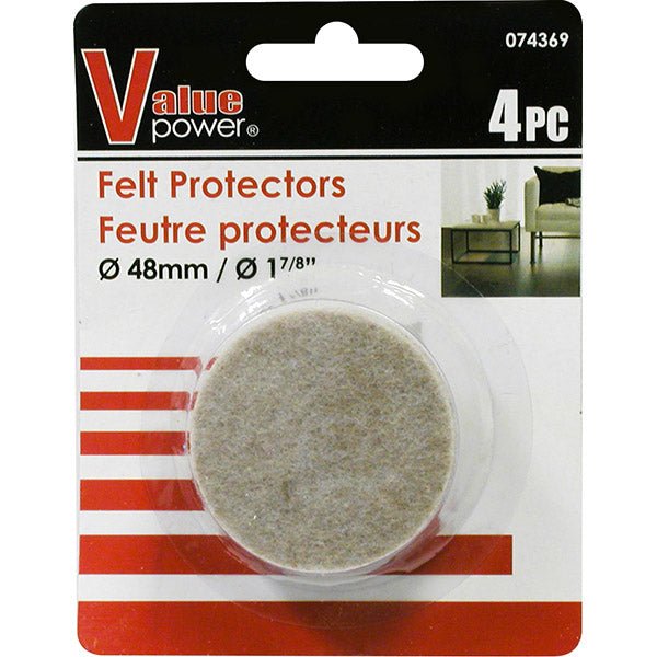 Sous-patte rond en feutre 1,9 po (paquet de 4)