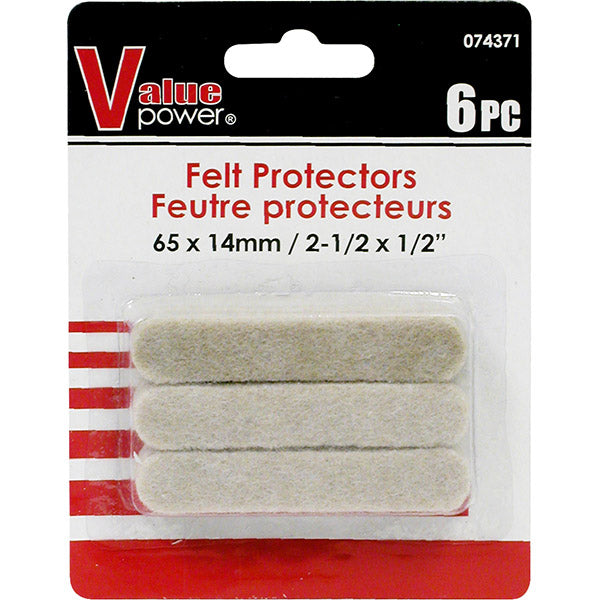Sous-patte en feutre 12,5 po x 0,5 po (paquet de 6)