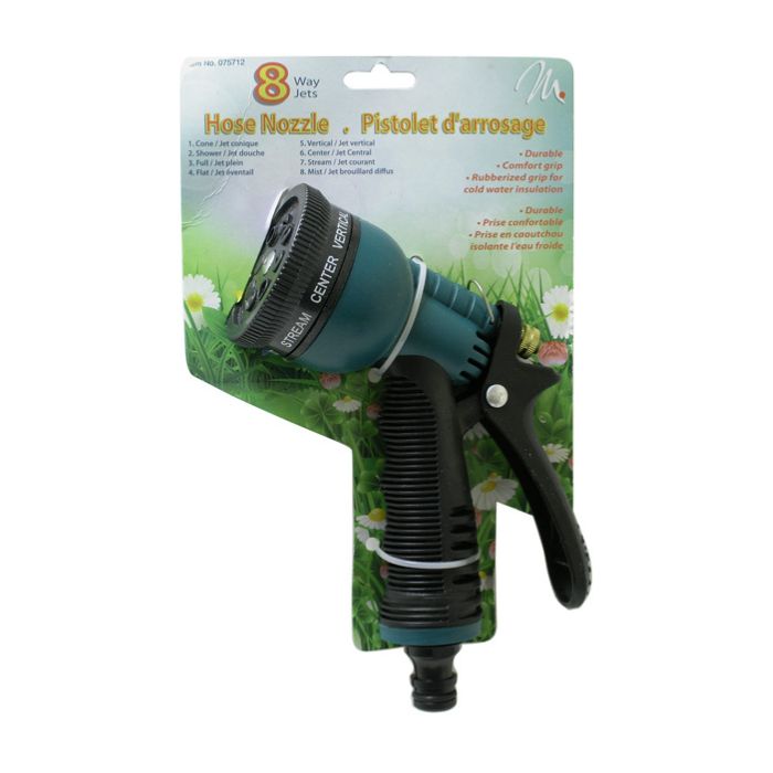 Pistolet pour boyau d'arrosage 6 po (8 fonctions)