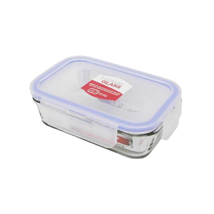 Contenant d'aliment rectangle 850 ml en verre
