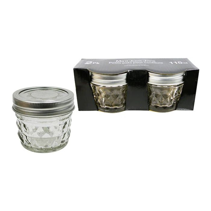 Pot en verre style Mason 115 ml (paquet de 2)