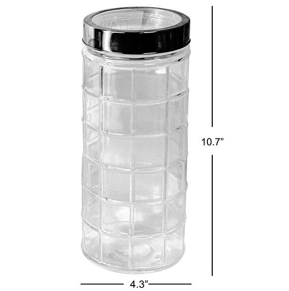 Jarre en verre avec couvercle transparent