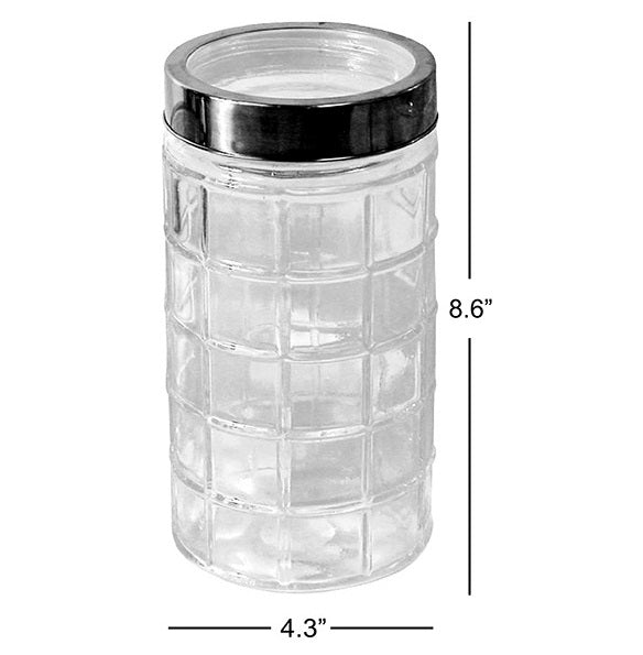 Jarre en verre avec couvercle transparent