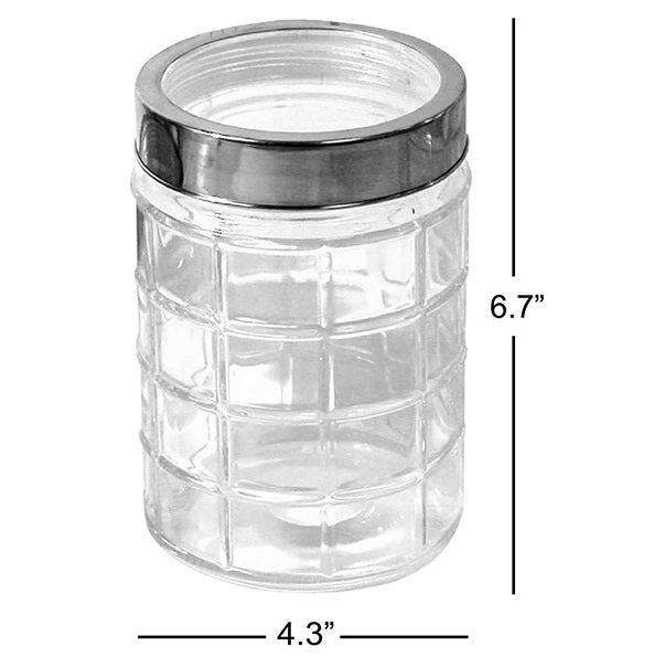 Jarre en verre avec couvercle transparent