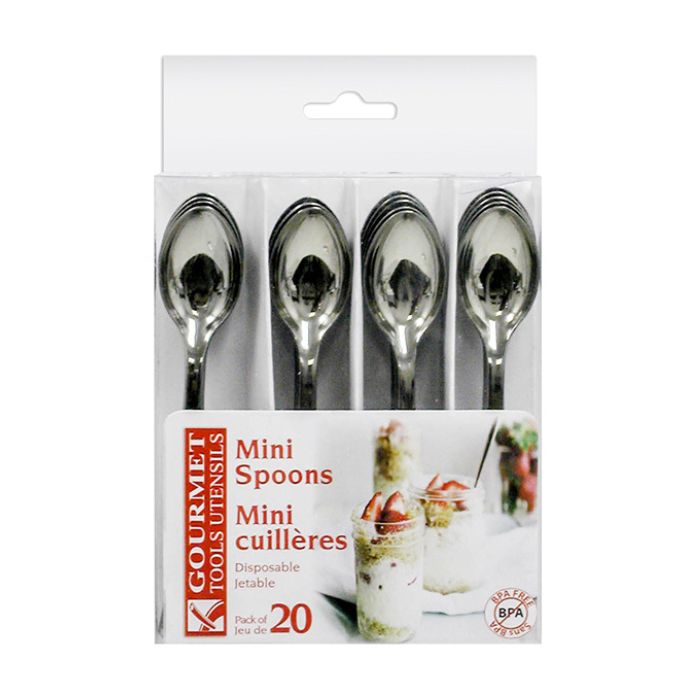 Mini cuillère à cocktail argent (paquet de 20)