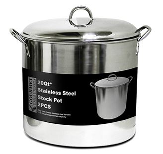 Chaudron avec couvercle en inox 19 L Gourmet