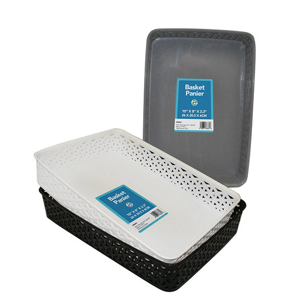 Panier en plastique 10 po x 8 po x 4 po