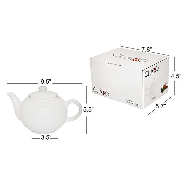 Théière en céramique 1 L blanche Claro