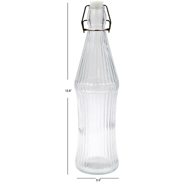 Bouteille 800 ml en vitre clair avec bouchon