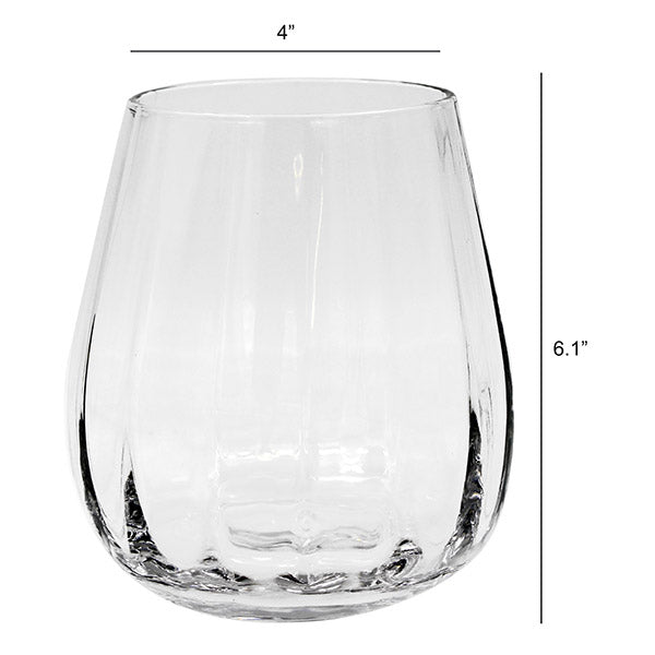 Vase 6 po x 4 po en verre clair Bloom