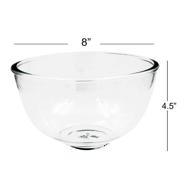 Bol à mélanger 8 po x 4,5 po en vitre