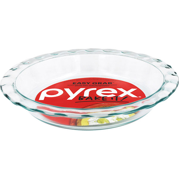 Assiette à tarte 9 po en verre Pyrex