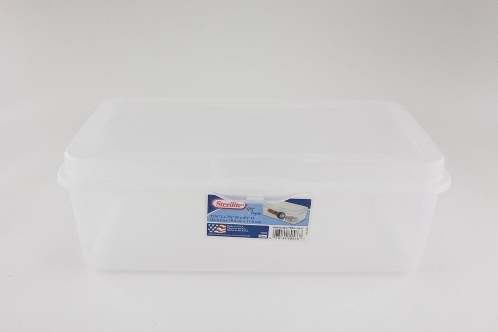 Boîte de rangement 13 po x 7 po x 4,5 po avec couvercle blanc