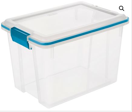 Boîte de rangement 19 L avec couvercle clip Stérilite