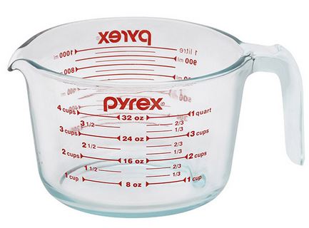 Tasse à mesurer en verre Pyrex