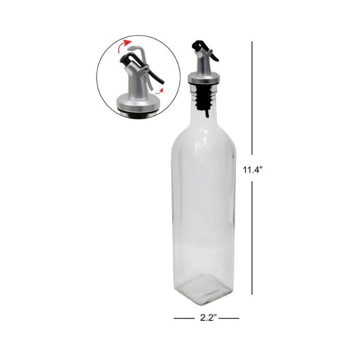 Bouteille pour huile avec bouchon anti-goutte