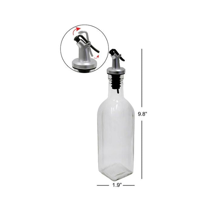 Bouteille pour huile avec bouchon anti-goutte