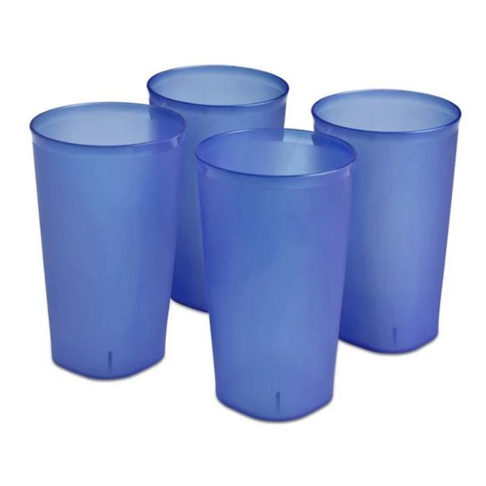 Verre en plastique 591 ml Sterilite bleu (paquet de 4)