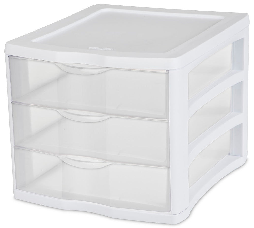 Rangement 3 tiroirs 13 po x 11 po x 10 po clair