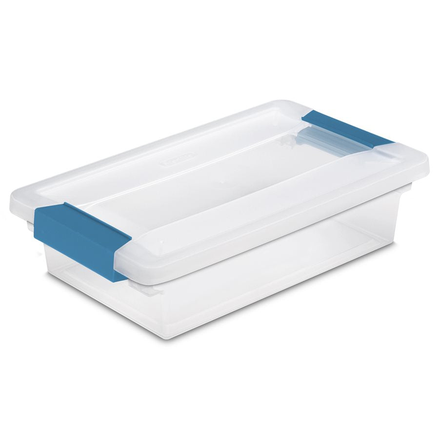 Boîte de rangement avec couvercle clip clair Stérilite 11 po x 6,5 po x 2,75 po