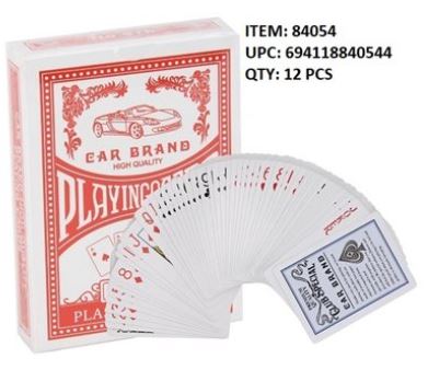 Jeu de cartes à jouer rouge