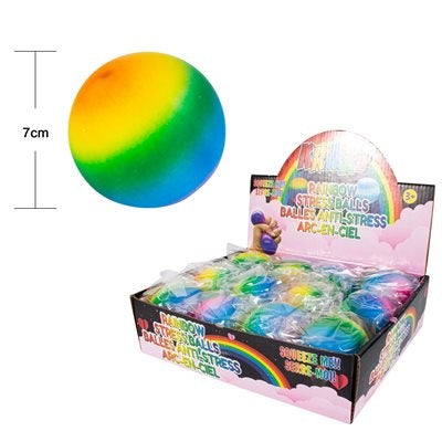 Balle arc-en-ciel à presser (3 ans et +)