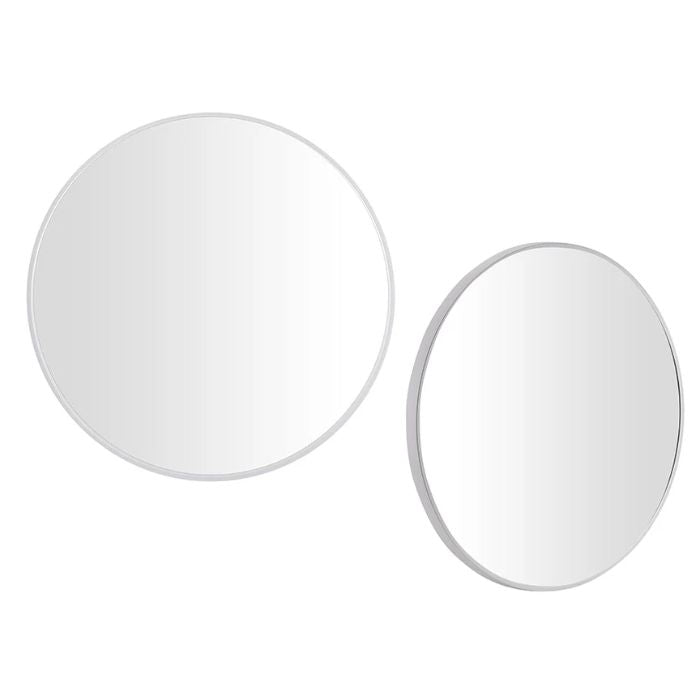 Miroir rond 21 po contour blanc