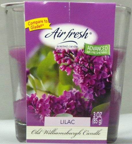 Chandelle parfumée 3 oz Air Fresh lilas
