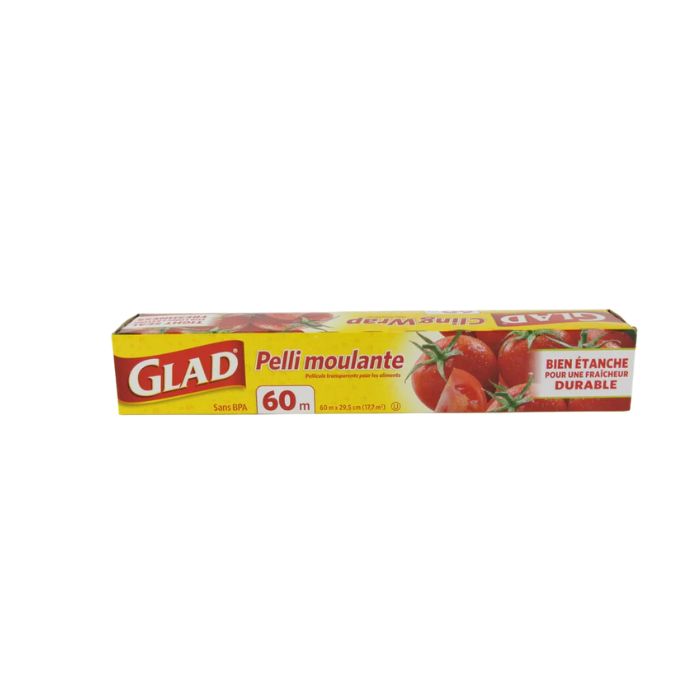 Pellicule de plastique alimentaire 12 po x 197 pi Glad Pelli moulante