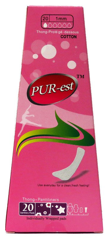 Protège-dessous pour thong en coton Pur-est (paquet de 20)