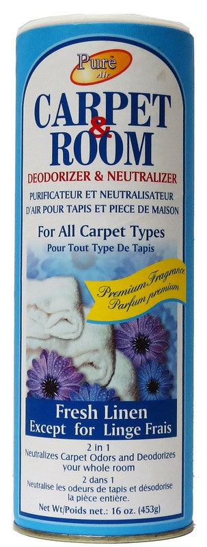 Désodorisant et neutralisateur d'odeur pour tapis 454 g Pure Air linge frais