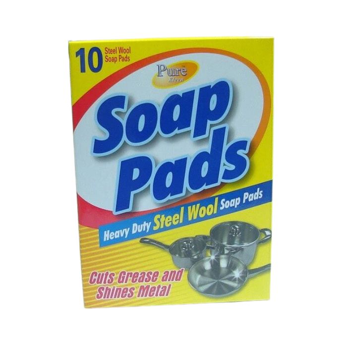Laine d'acier avec savon Pure Kleen (paquet de 10)