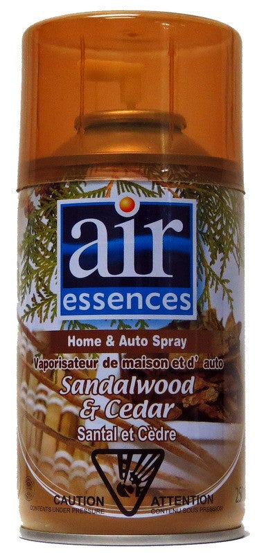 Vaporisateur d'air 250 ml pour maison et voiture Air Essences santal et cèdre