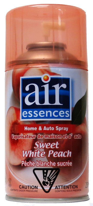 Vaporisateur d'air 250 ml pour maison et voiture Air Essences pêche blanche sucrée