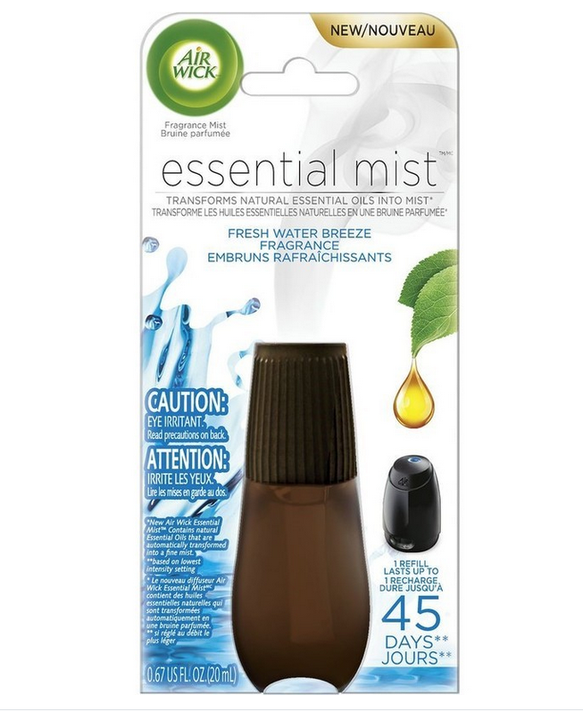 Recharge à diffuseur automatique 20 ml Air Wick essential mist embruns rafraîchissants