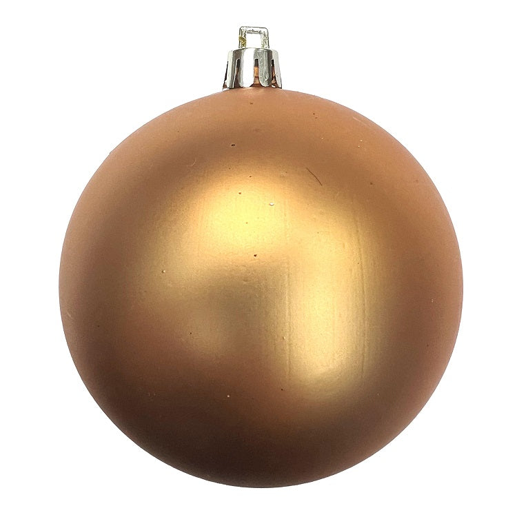 Ornement boule de Noël 90 mm cuivre mât