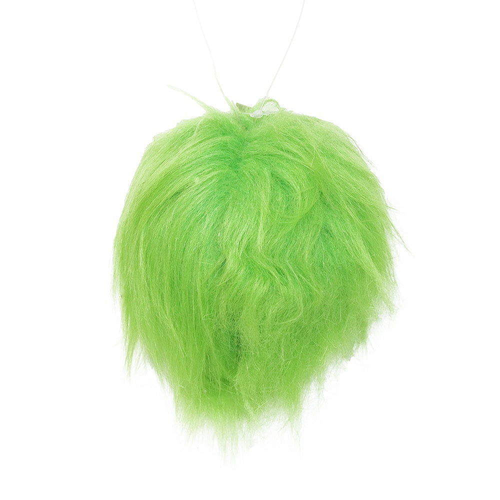 Ornement boule de Noël 4 po fourrure verte du Grinch