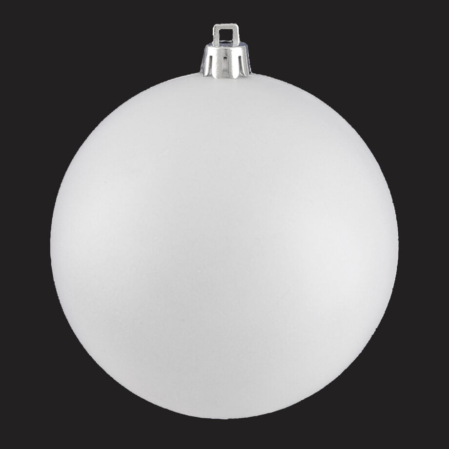 Ornement boule de Noël 120 mm blanc mât