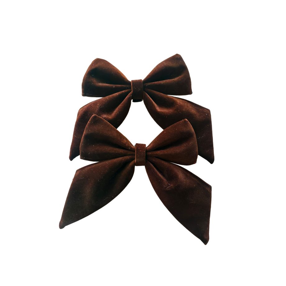 Boucle en velours 6,5 po x 9 po brun (paquet de 2)