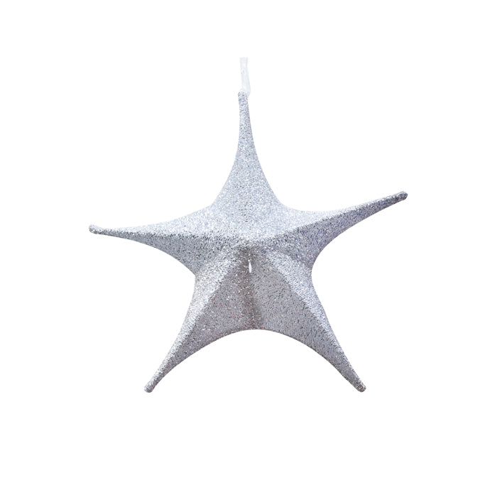 Étoile en tissu 3D argent